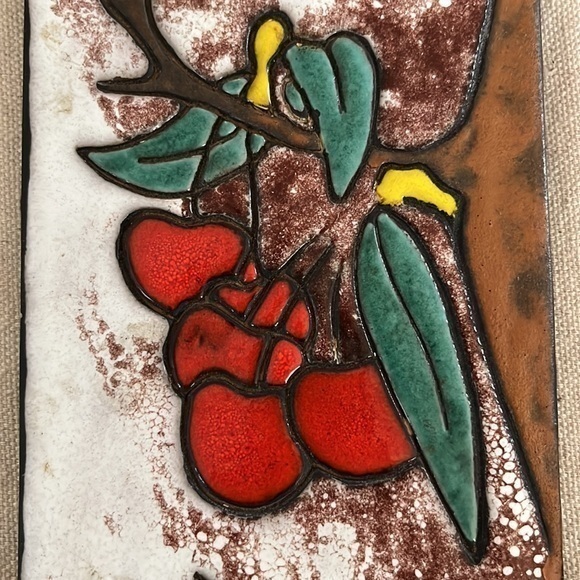 Ruscha MCM Cherry Tree Ceramic Wall Plate 50s‎ 60s Era - Picture 4 of 9